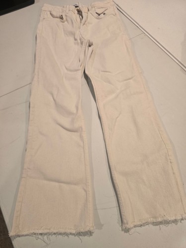 Zara cream wide leg jeans - cream, with